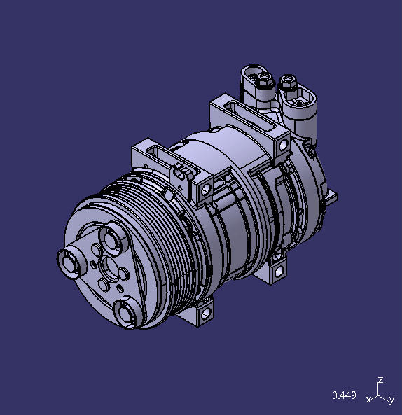 Air conditioning compressor, TM21, 6PK, 119
