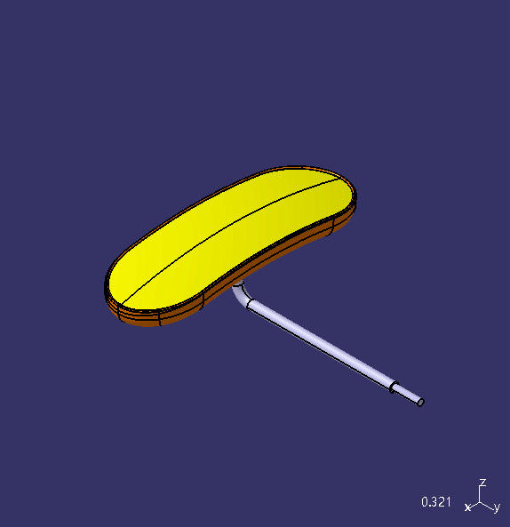 Rectangular convex rhino endoscope, 295*98, R400, middle