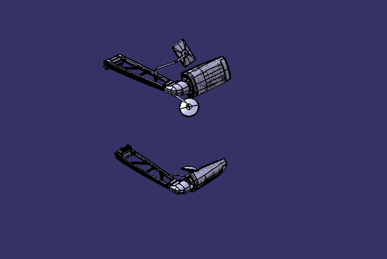 Double long pole electric exterior rearview mirror (blind mirror is long pole with E-mark