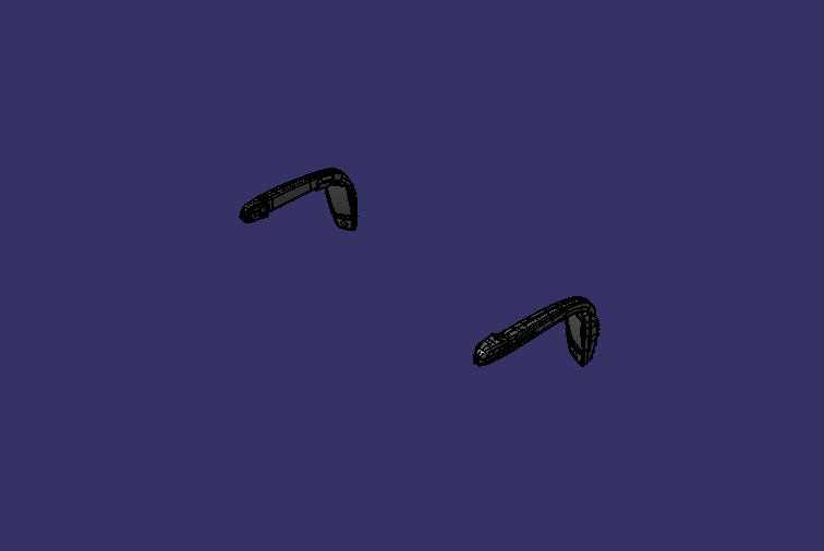 Rabbit ear rearview mirror, electric, left rudder double length, 6122H
