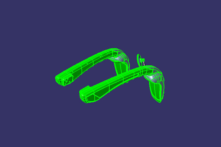 Rabbit ear rearview mirror, electric, left rudder double length, 6858H, plus supplementary blind mirror