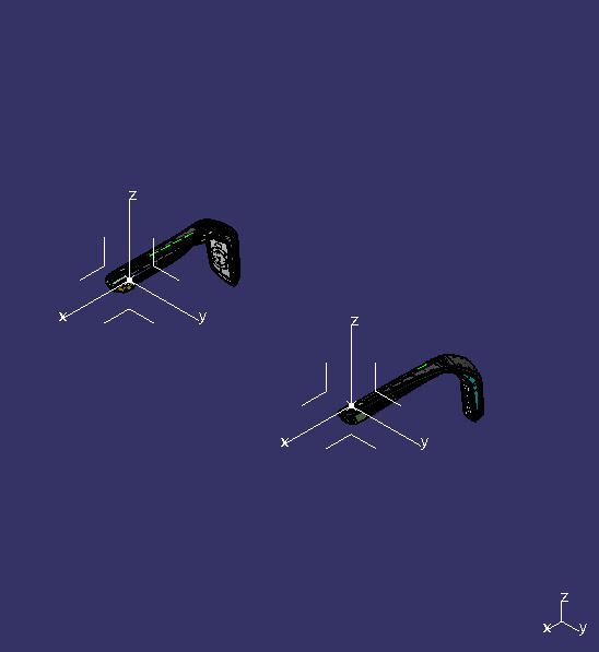 Rabbit ear rearview mirror, electric, left rudder double length, 6907H