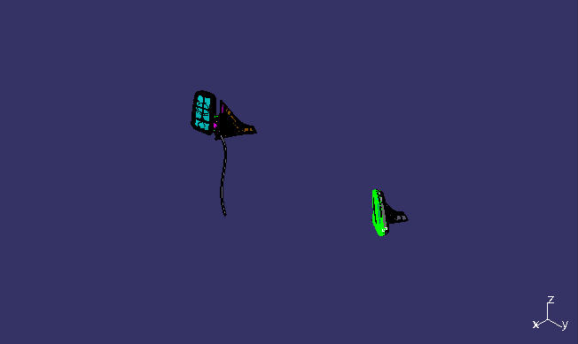 Rabbit ear rearview mirror, electric defrost, left rudder double short, 6601