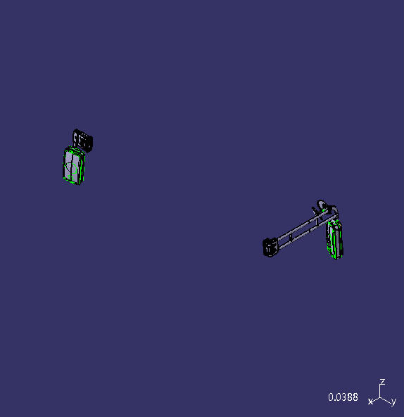 Rod type rearview mirror, manual left rudder length, shock absorbing round mirror