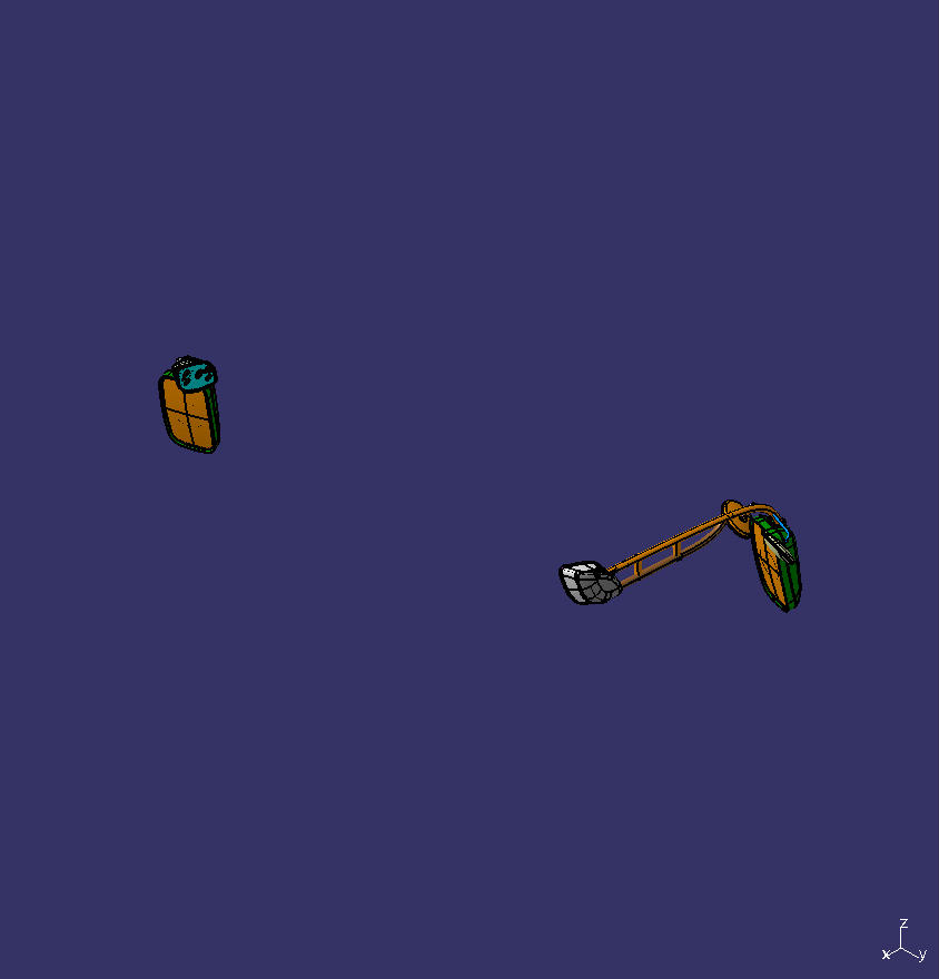 Rod type rearview mirror, electric defrosting, short left and long right, H59C