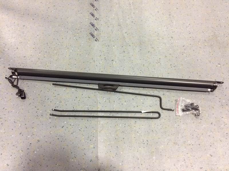 Domestic 6737D front windshield half manual sunshade/rail type