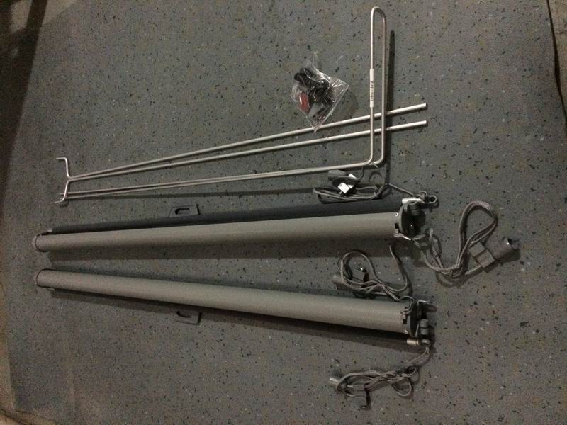 Domestic 6110H front windshield double half-width manual sunshade/rail type