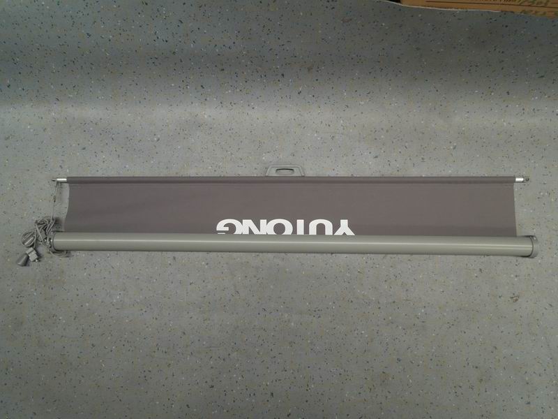 Front windshield sunshade, 6122, double half/manual/rail, overseas