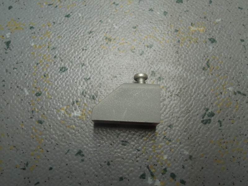 Square lower guide rod bracket; nylon; with screws; gray