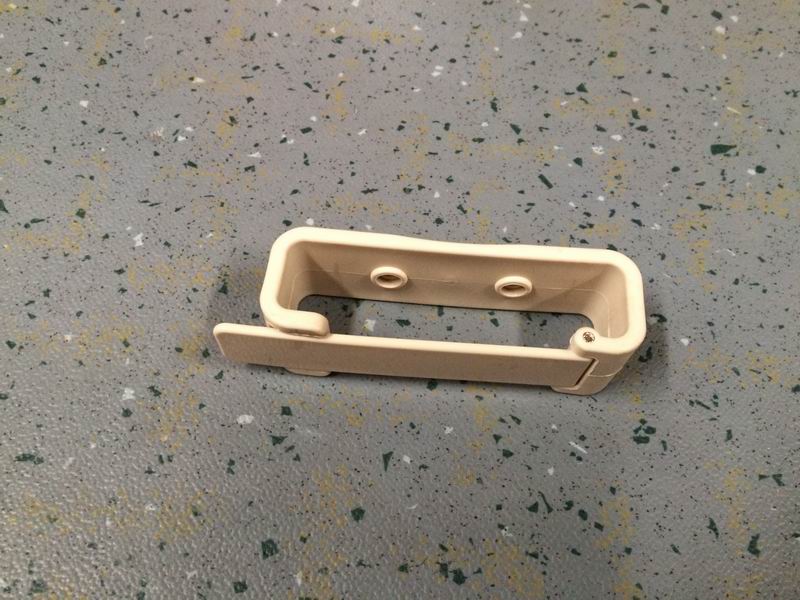 Curtain hook, snap-on type, large, beige-1