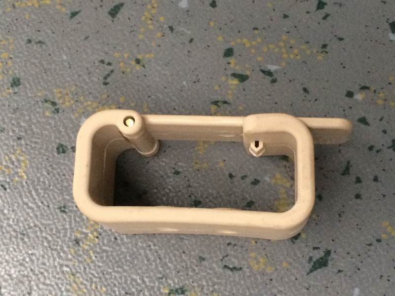 Curtain hook, snap-on, small, beige