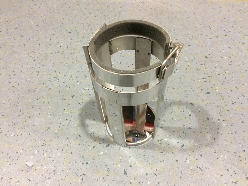 Fire extinguisher bracket, 2kg, stainless steel, vertical