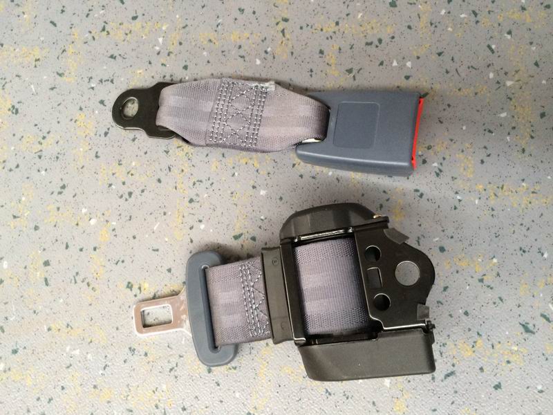 Two-point small curl grey seat belt