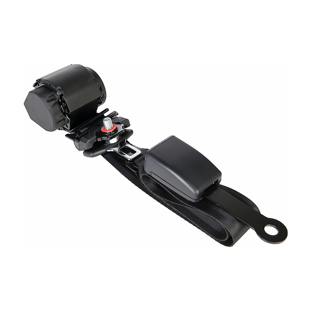 YTSQ 01 (D) Трехточечный ремень безопасности черного цвета с инерционной катушкой на левом руле направления.