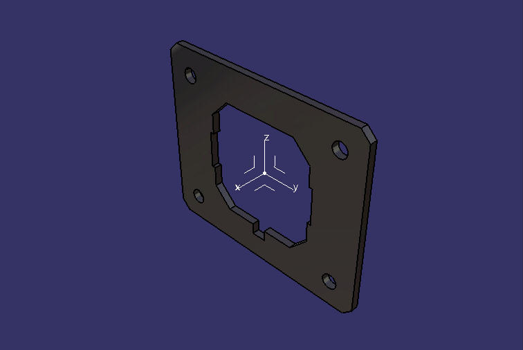 Фланец зеркала заднего вида с электроприводом