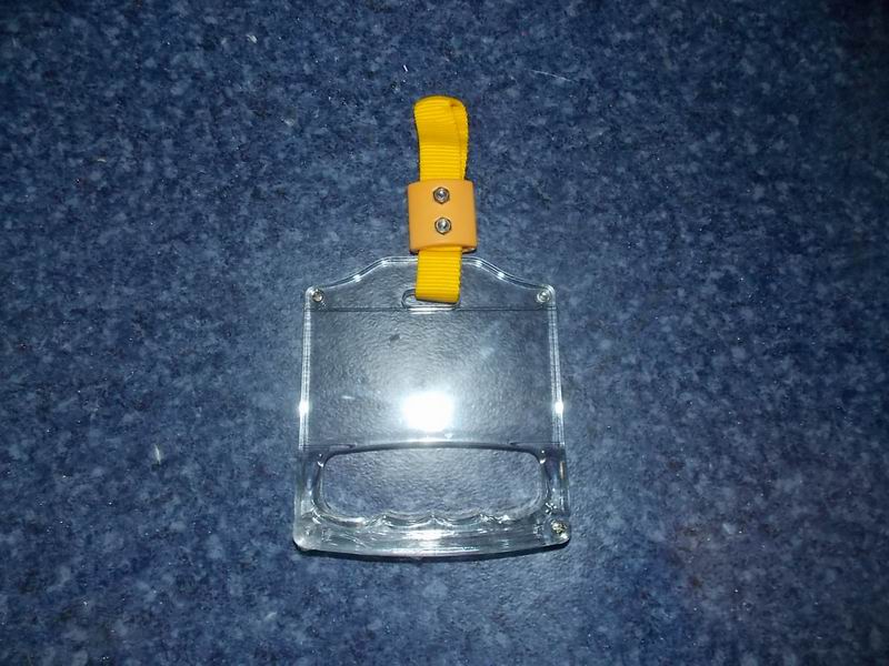 Hung ring, FY91B, transparent, four-sided, advertising, yellow rope, pre-elimination