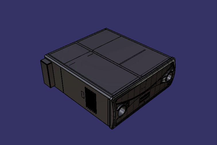 Cabinet dispenser, warm, left-mounted, square with baffle