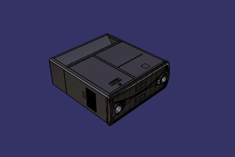 Cabinet dispenser, warm, right-mounted, square without handrail