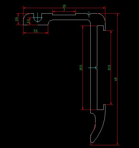 Floor pressing strip (6M line density of 0.369KG/M)