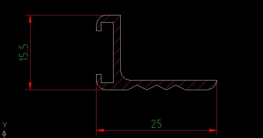 Floor pressing, fixed ruler 5.5m, line density 0.188kg/m, door frame