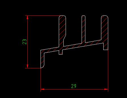 Aluminum profile moldings (exterior decoration), window sliding passage, fixed ruler 6m