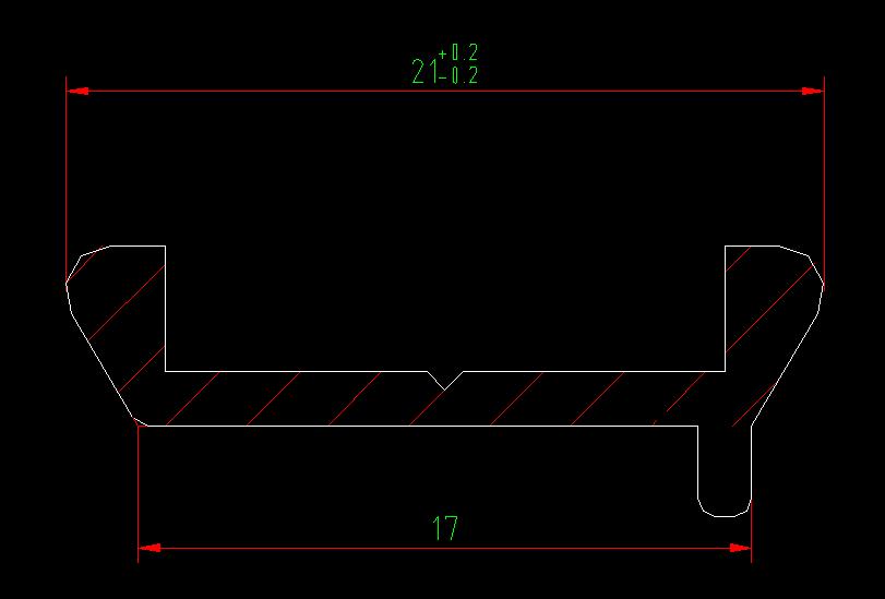 Top pressure strip; (6m density of 0.126kg/m)