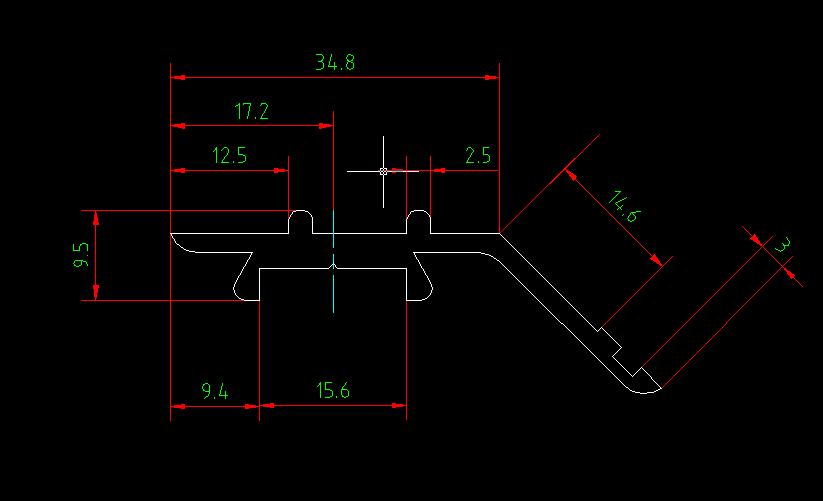 Maintain the door hinge upper rail; (6m density of 0.457kg/m)