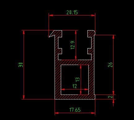 Aluminum profile, 9102-B9201 window upper frame profile, 6M, black spray plastic