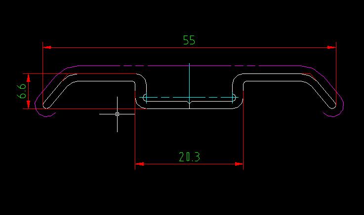 C60 strip decorative aluminum profile, fixed ruler 6000 electrophoresis silver grey