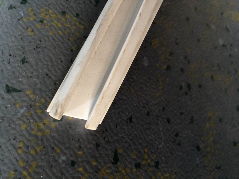 Decorative straight profile, PVC, core embedded, 20,000 silver-gray