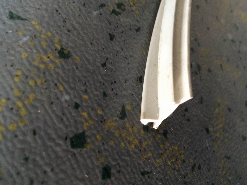 Decorative straight profile, PVC, core embedded, 20,000 silver-gray-1