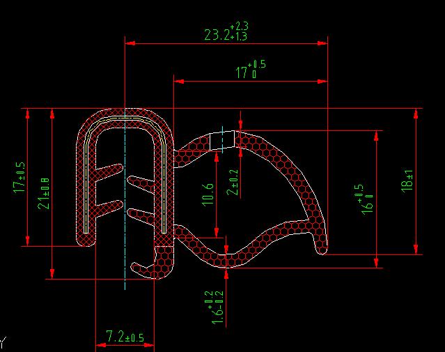 Уплотнитель аварийной двери, ЗК 6559DX