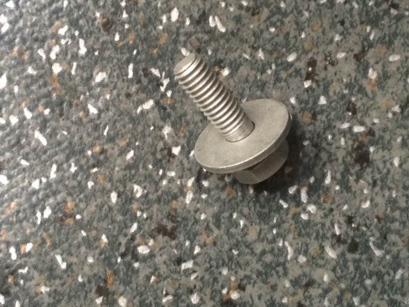 Hexagon head bolts, large washers, spring washer assembly