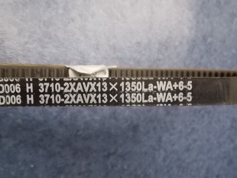 Tooth triangle belt set H 3710-2*AVX13*1350LA-WA+6-2