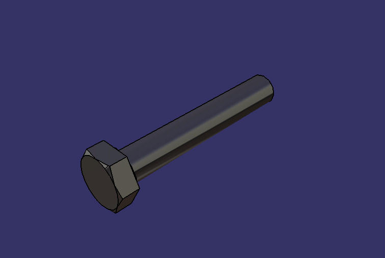 Hexagon head bolt, M10*60, Dacro