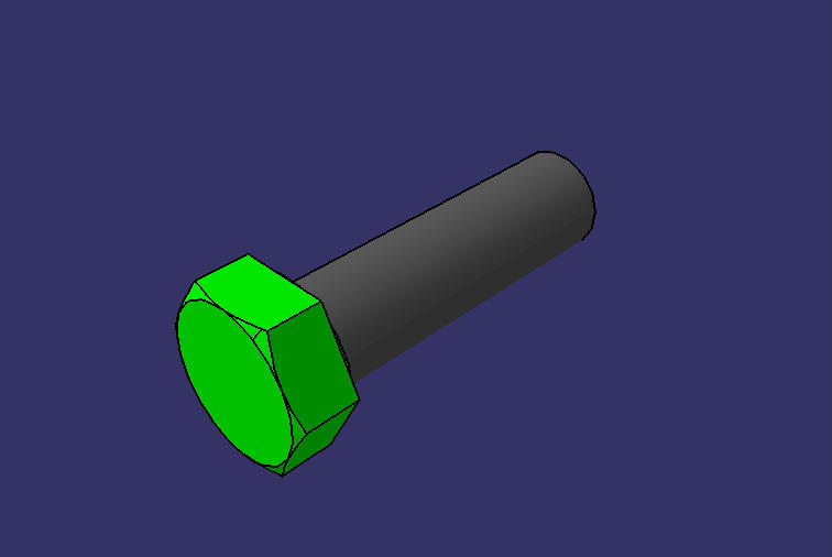 Hexagon head bolt-fine teeth, M16*1.5*55, Dacro