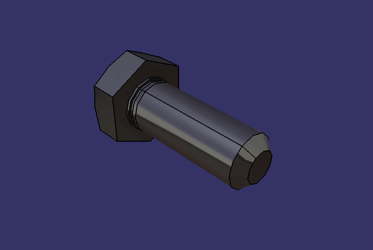 Hexagon head bolt, M10*1.25*25, Darkro