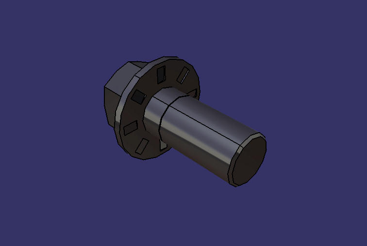 Hexagonal flange surface bearing with toothed bolts, M10*20
