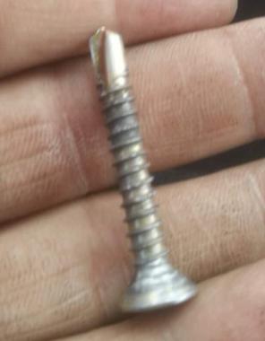 Cross groove countersunk self-tapping locking screw, M5.5*32, rainbow galvanized