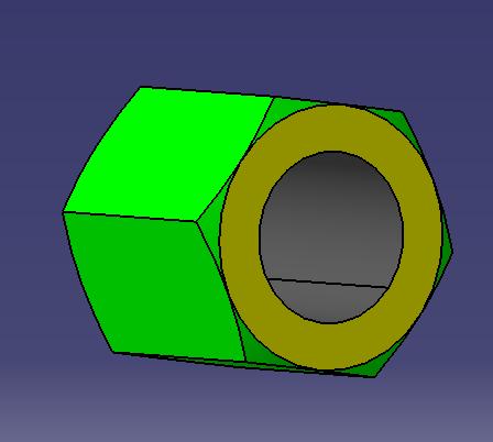 Гексагональный толстый орех М42 без краски