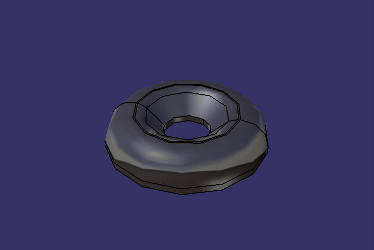 Basin-shaped conical washer, d=4, black dacro