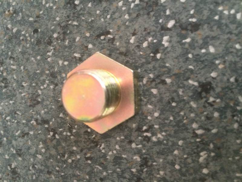 Hexagon head screw plug, M16*1.5, rainbow galvanized