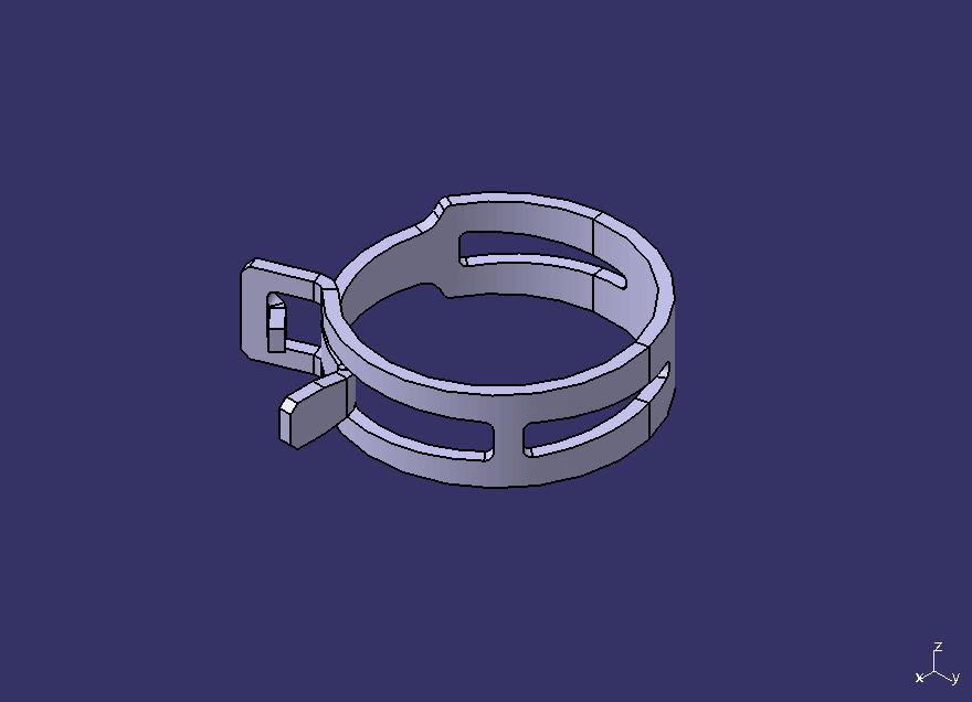 Steel belt elastic hose clamp, d=34, Megali