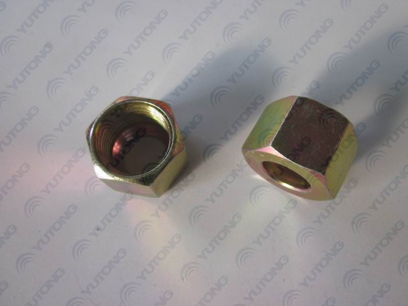 Connecting nut for ferrule-type pipe joints, M18*1.5, rainbow galvanized